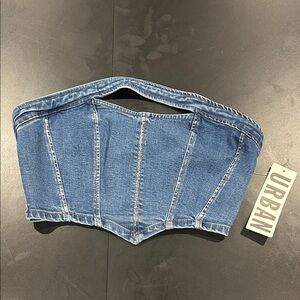 Urban Outfitters Blue Denim Corset